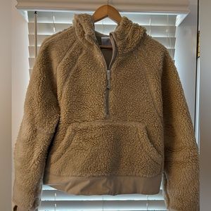 Lululemon Scuba Oversized Half-Zip Fleece Hoodie, Brown, size M/L, NWOT